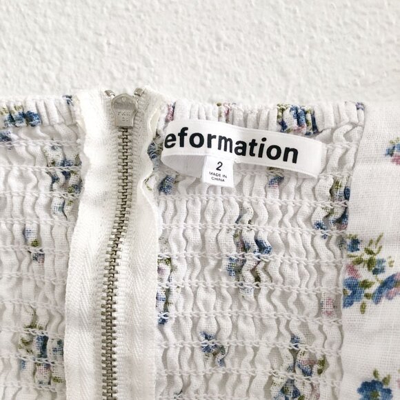 REFORMATION Emilia Linen Dress Size 2 - Picture 8 of 12